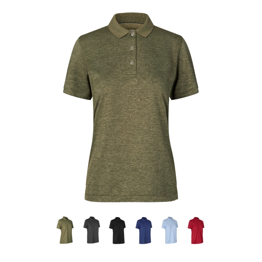 ID poloshirt active dame anthracite melange