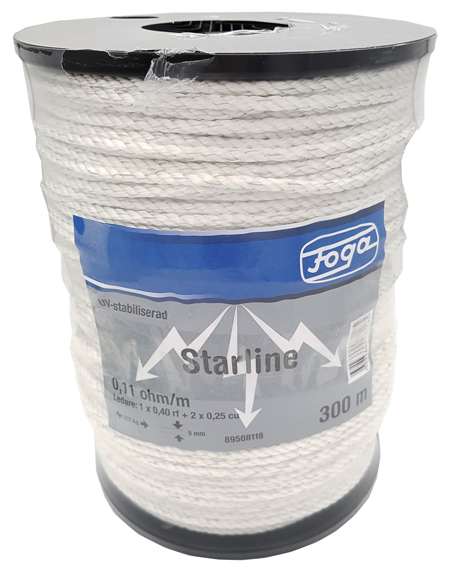 Foga Elreb Starline 5mm 300m Hvid
