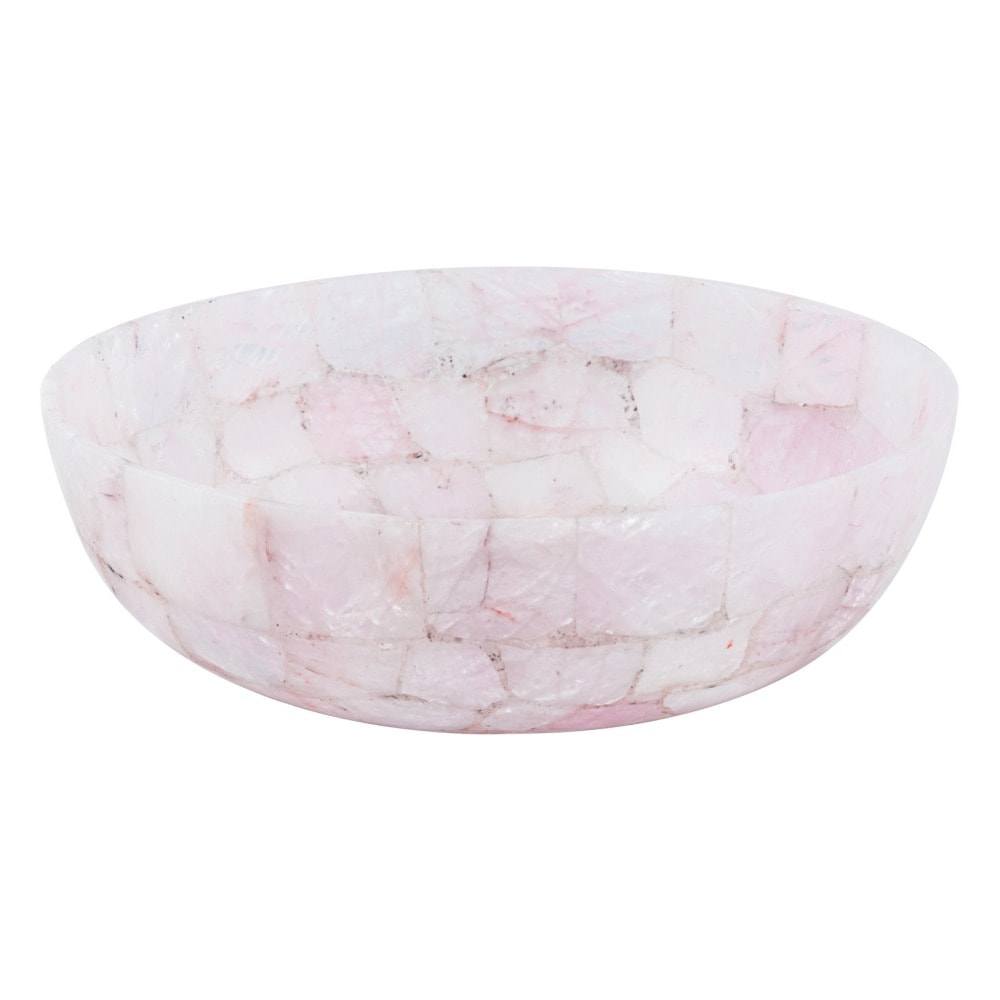 GemLook GL280 håndlavet håndvask i lys pink halvædelsten Ø40 cm