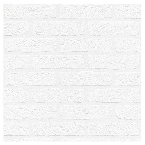Rasch Studio 2021 Selection tapet Struktur mursten hvid 0,53 x 10 meter 309627