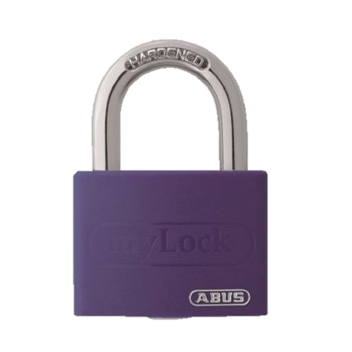 Abus hængelås lilla 40 mm.