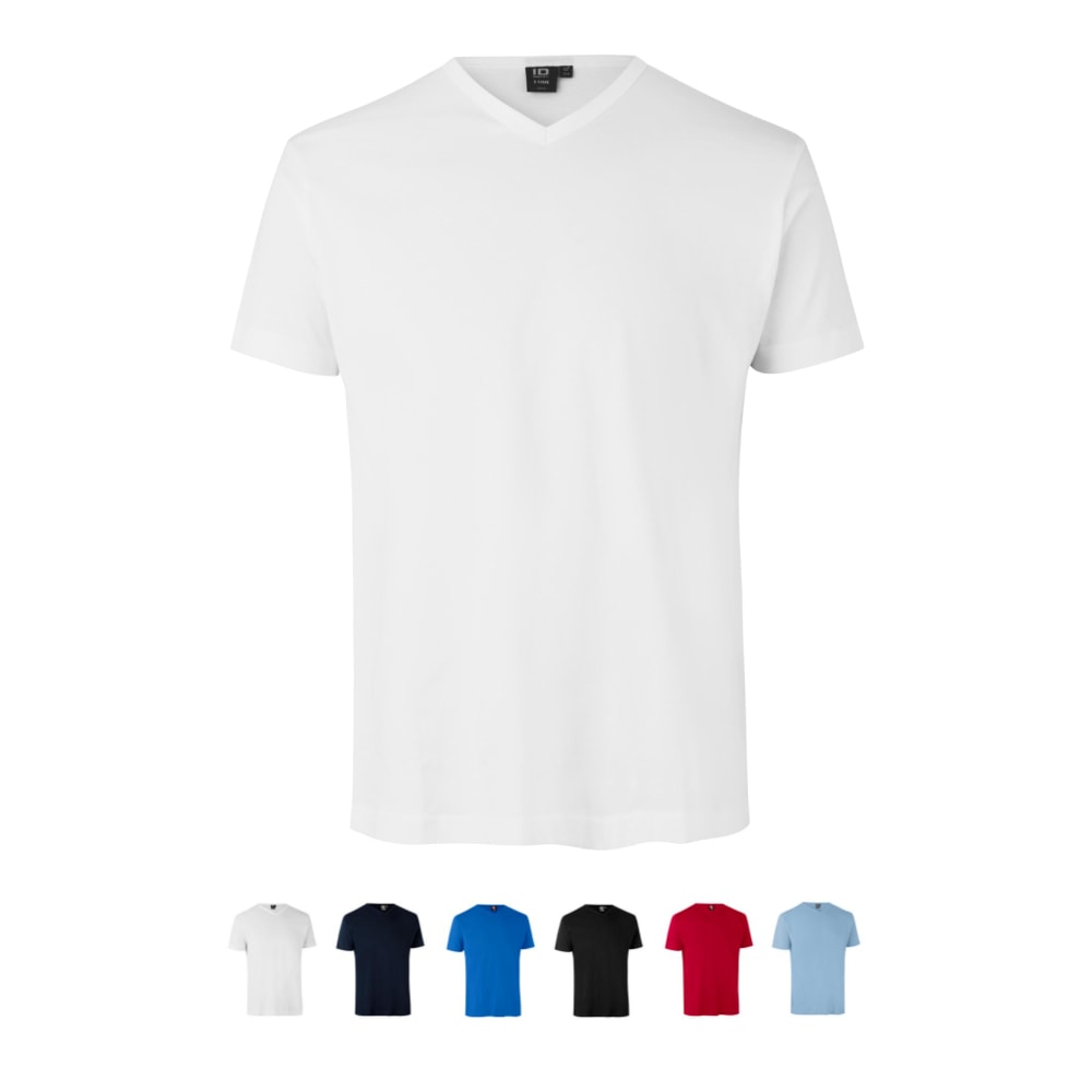 ID T-Time t-shirt V-hals sort str. 2XL