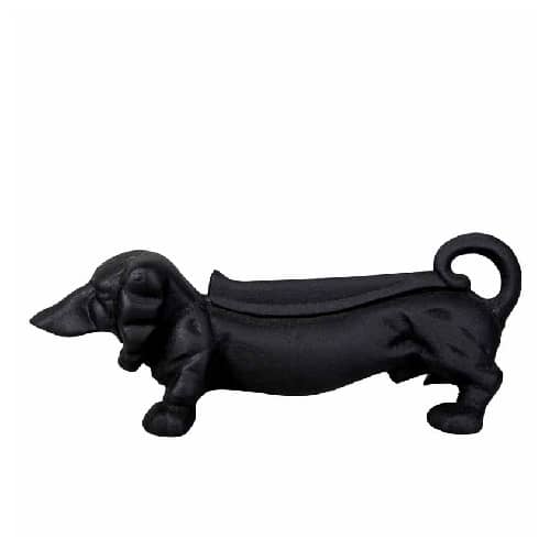 Esschert Design Gravhund støvleskraber i sort støbejern
