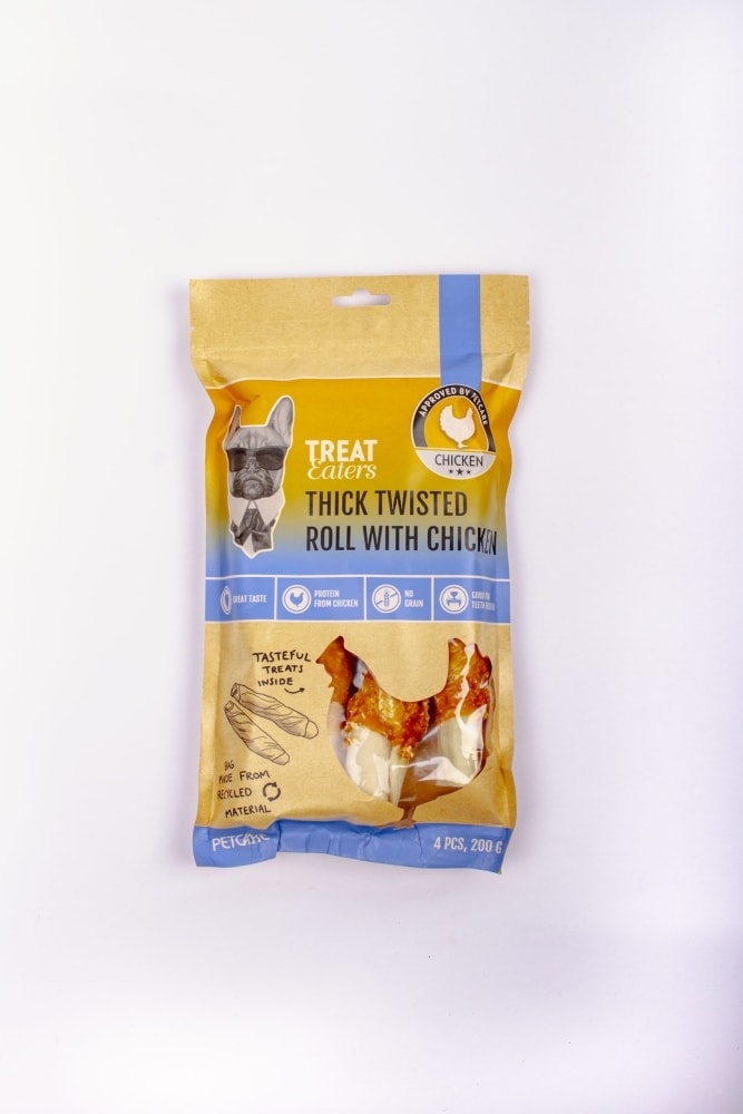 Treateaters Twisted Chicken Rolls hundesnack med kylling 4 stk.