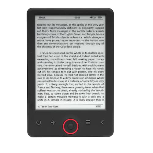 Denver EBO-635 E-ink Ebook Reader læsetablet med lys 6"