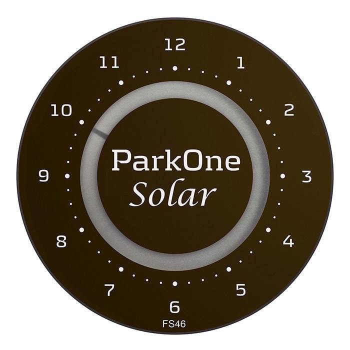 ParkOne Solar elektronisk solcelledrevet p-skive sort