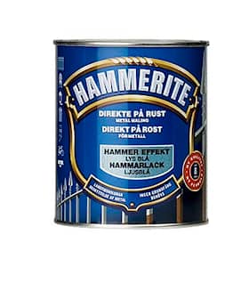 Hammerite effekt metalmaling i lys blå.Dåse med 750 ml.