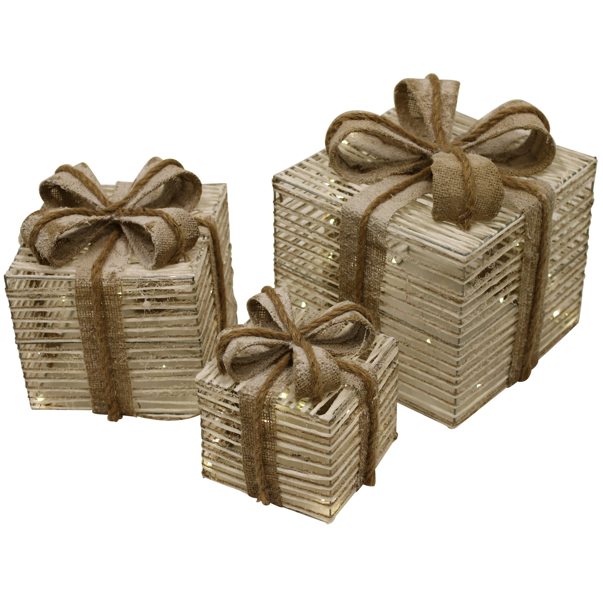 Nordic Winter julepakker med lys natur 3 stk.