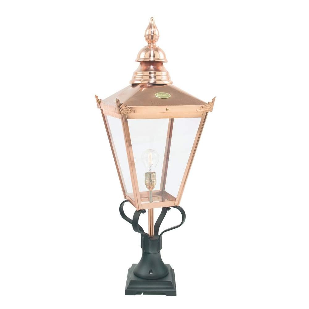 Norlys Chelsea stolpelampe kobber E27 IP44 H72 x B25 cm