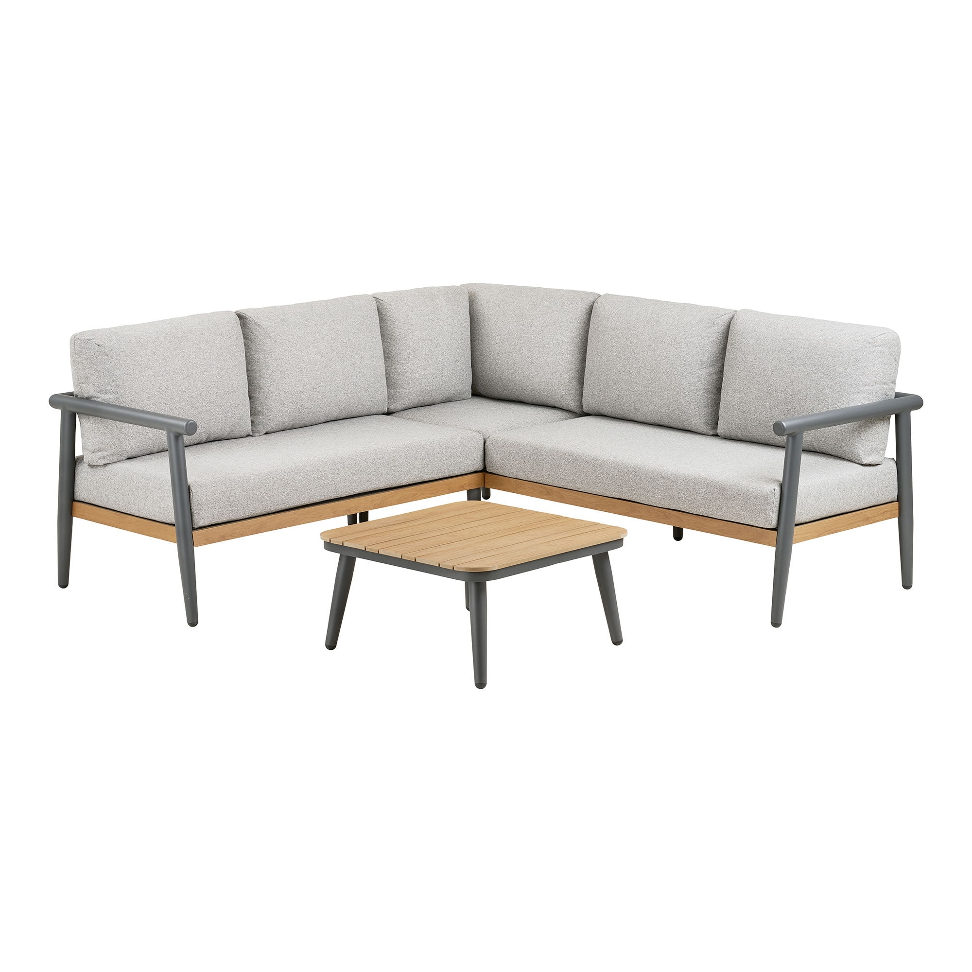 House Nordic Comillas loungesæt hjørne alu antracitgrå inkl. hynder