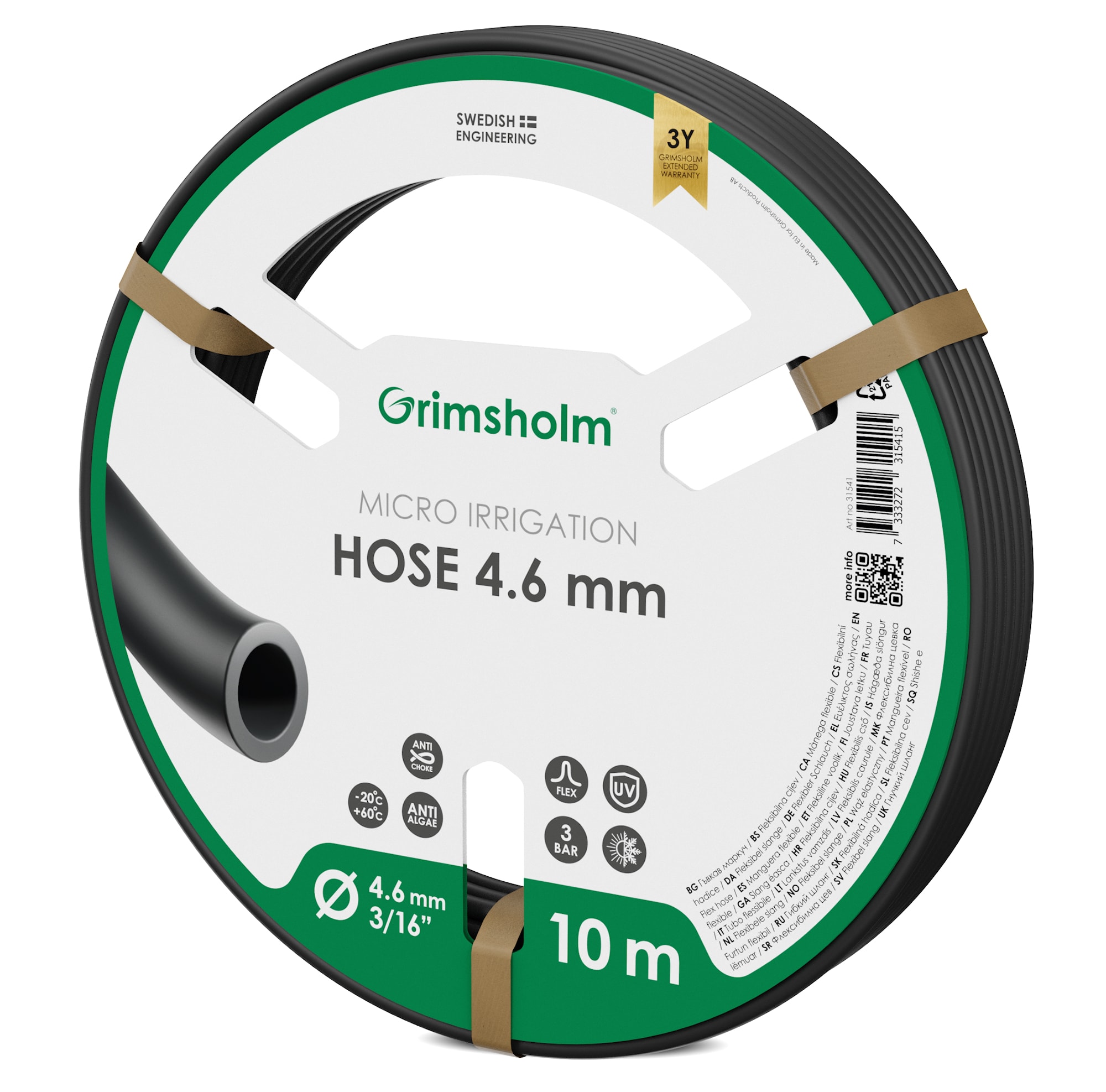 Grimsholm mikro-vandingsslange 4,6 mm