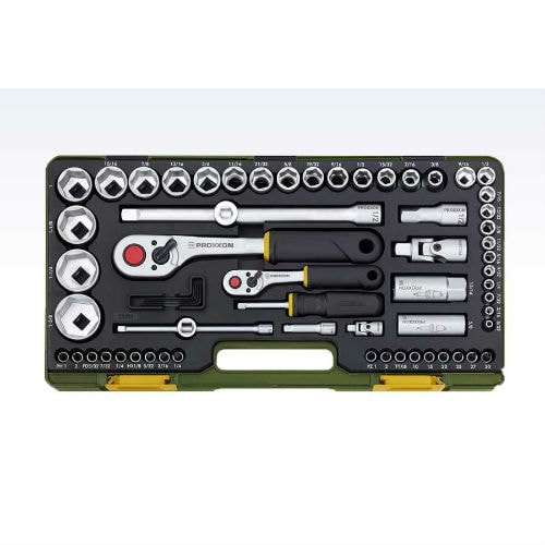 Proxxon topnøglesæt 5/32"-13/8" med 65 dele