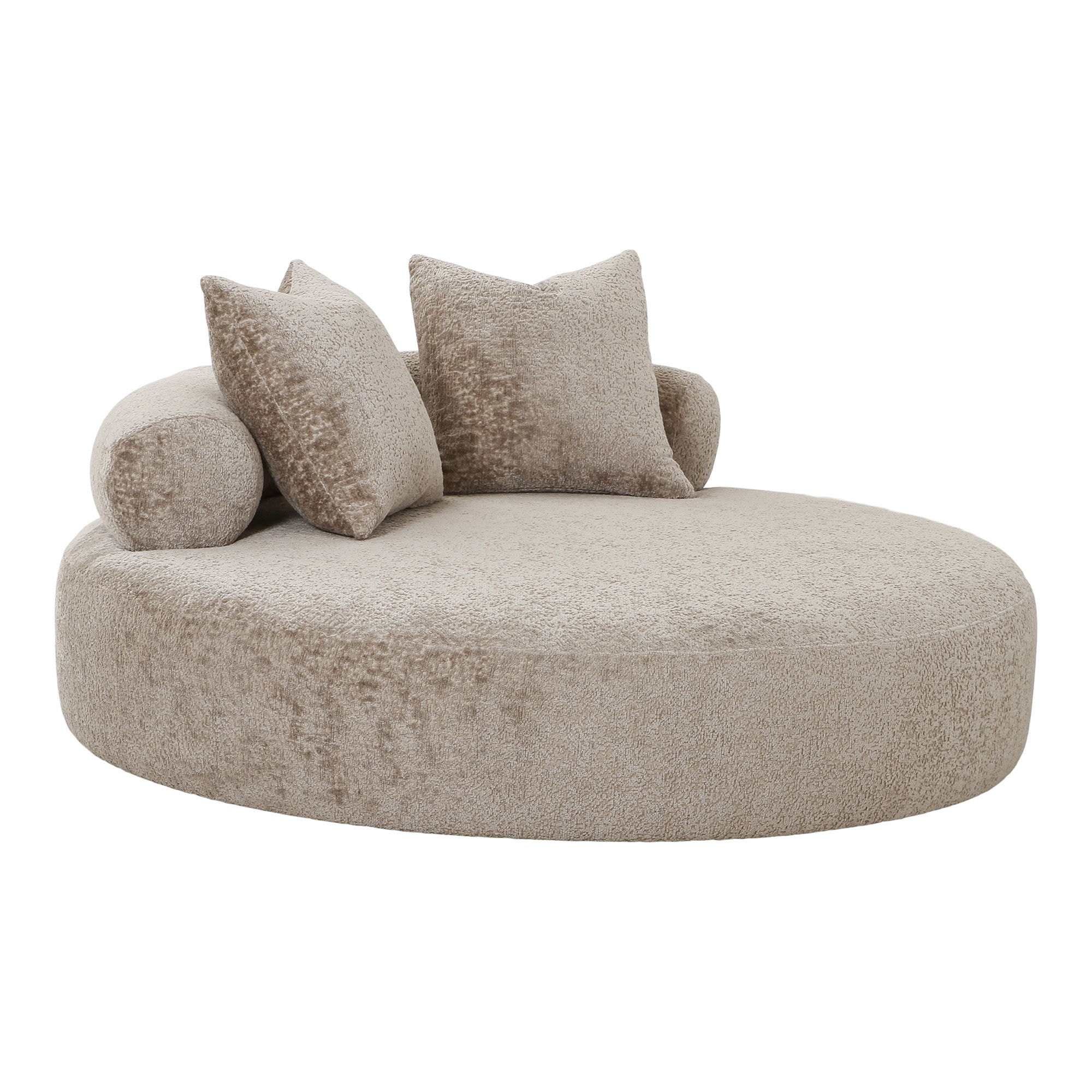 House Nordic Cairo daybed i natur chenille med 2 puder HN1251 Ø160 cm