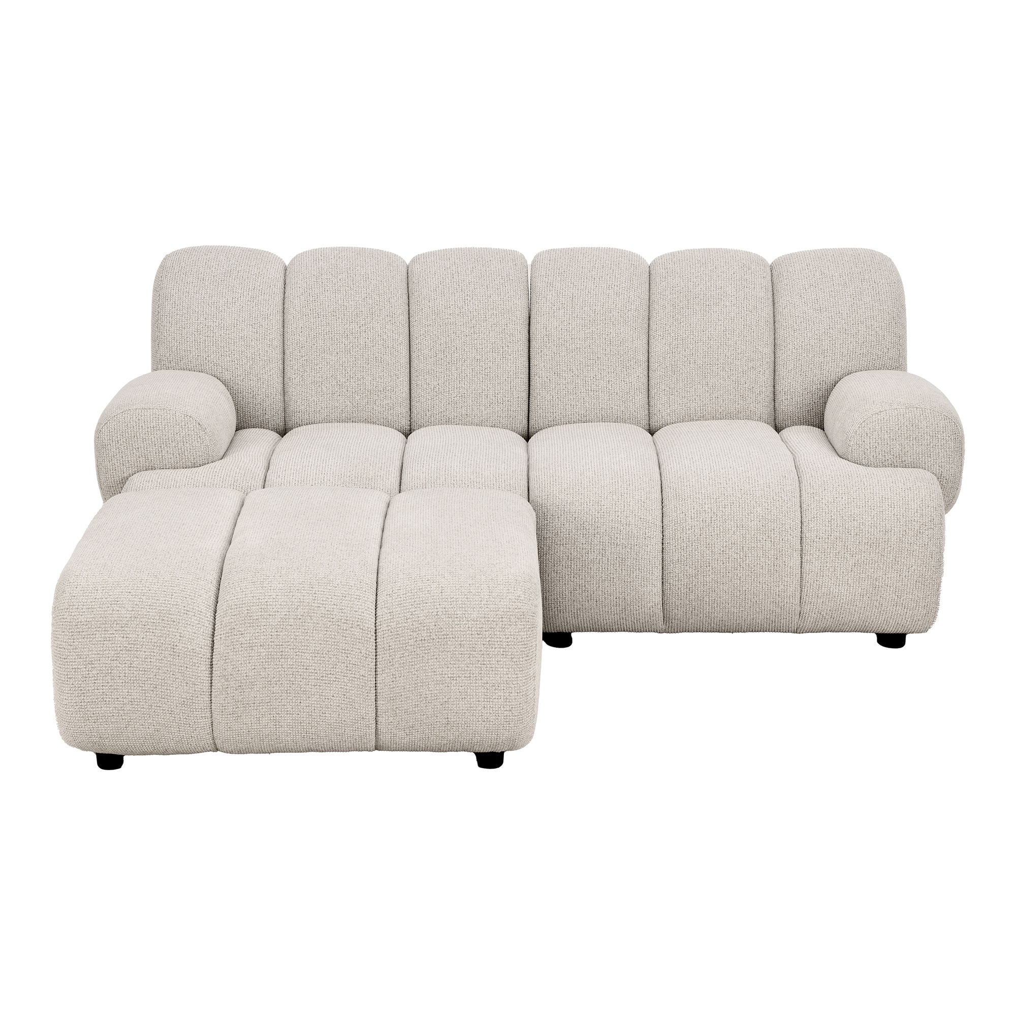 House Nordic Taza 2,5 personers modulsofa m/puf, sand, venstrevendt HN1422