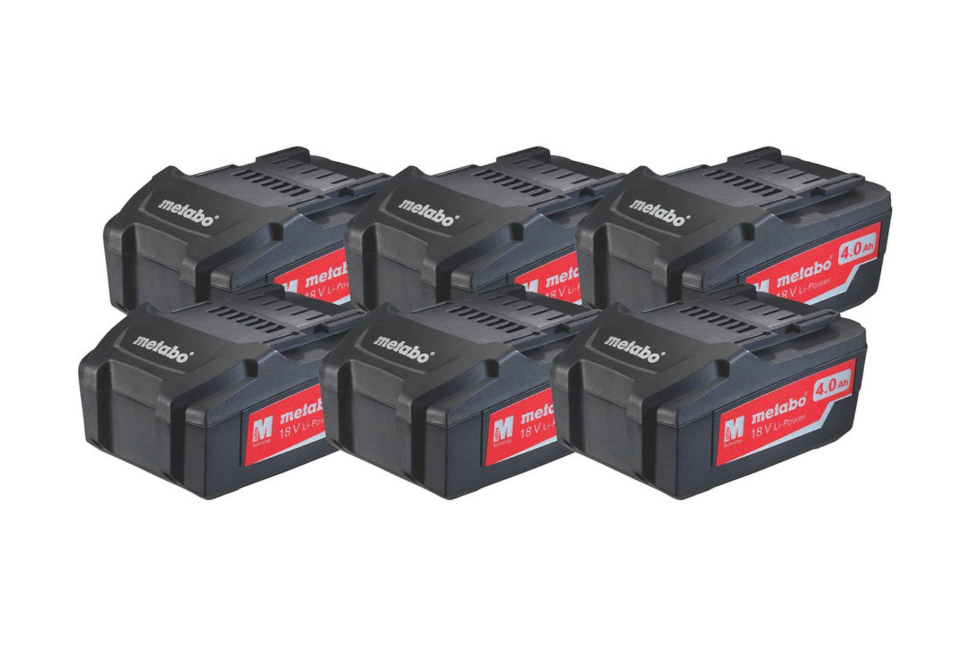 Metabo 18V Li-Ion batterisæt med 6 batterier