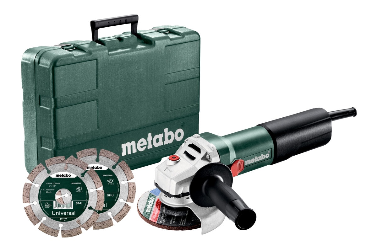 Metabo WEQ 1400-125 vinkelsliber 1400W inkl. 2 diamantskæreskiver