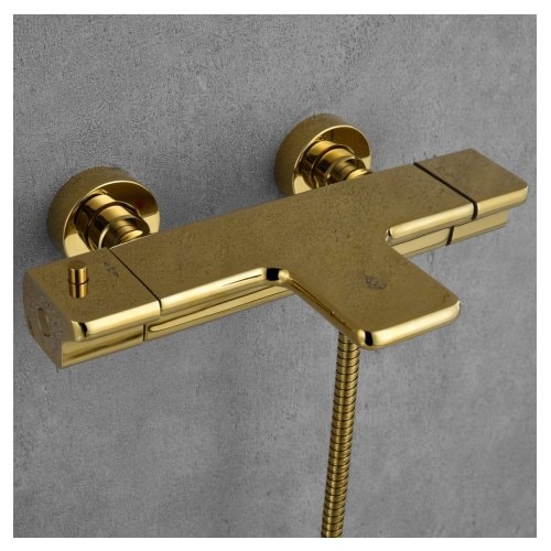 Bathlife Stimma Tapp badekarsarmatur med termostat og omskifter