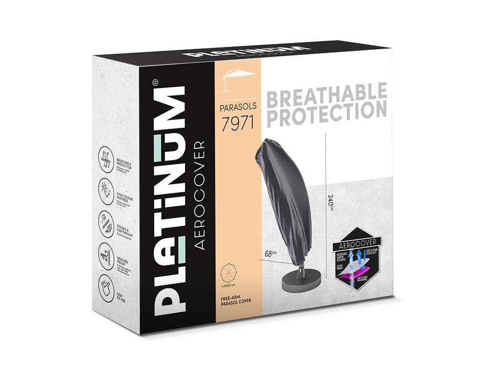 Platinum Free-arm parasol cover H240x68