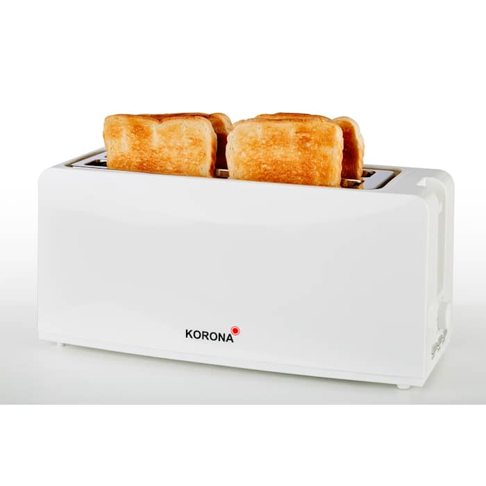 Korona 21043 Long Slot Toaster brødrister hvid til 4 skiver 1200W