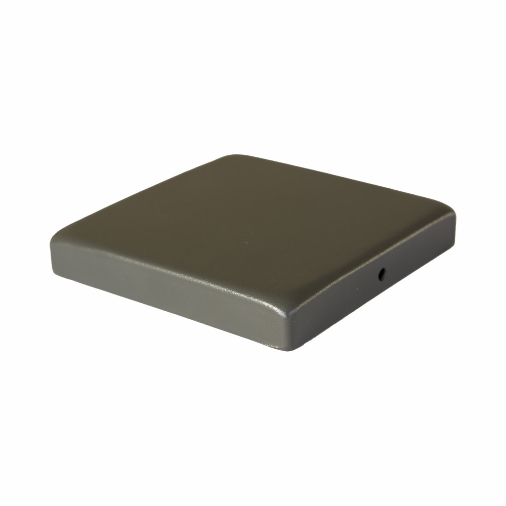 Plus Classic stolpeafdækning i umbragrå RAL 7022 inkl. skruer 91 x 91 mm