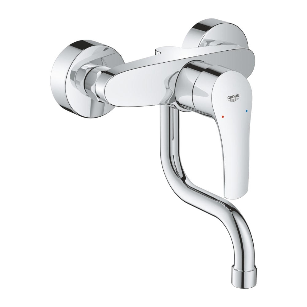 Grohe Eurosmart køkkenarmatur i krom til væg, udvendig 150 mm