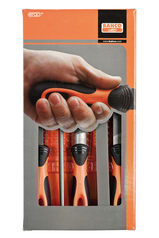 Bahco værkstedsfile i rullemappe 5 stk.