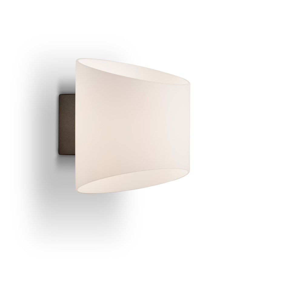 Herstal Evoke Oval væglampe antracit/opal E14 Ø18 cm H18 cm