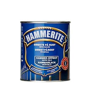 Hammerite effekt metalmaling i mørk blå.Dåse med 750 ml.