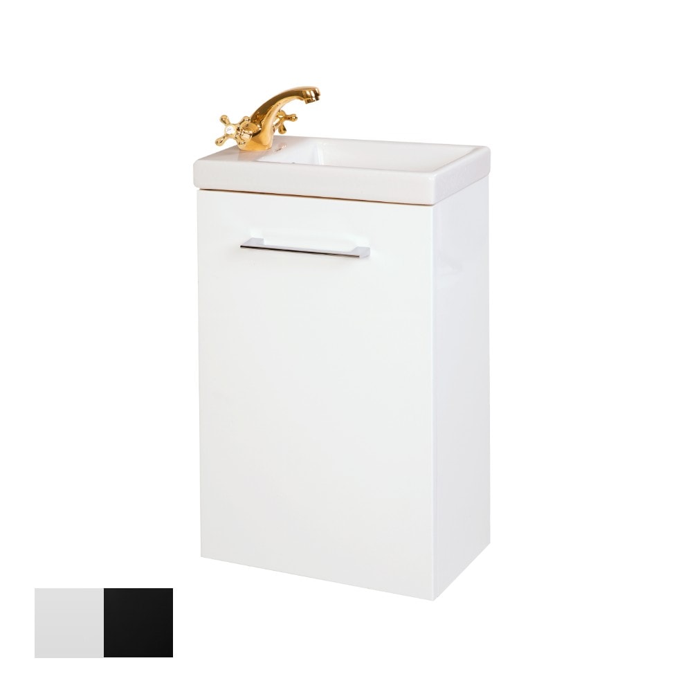 Nortiq Porto badskab i højglans sort med vask