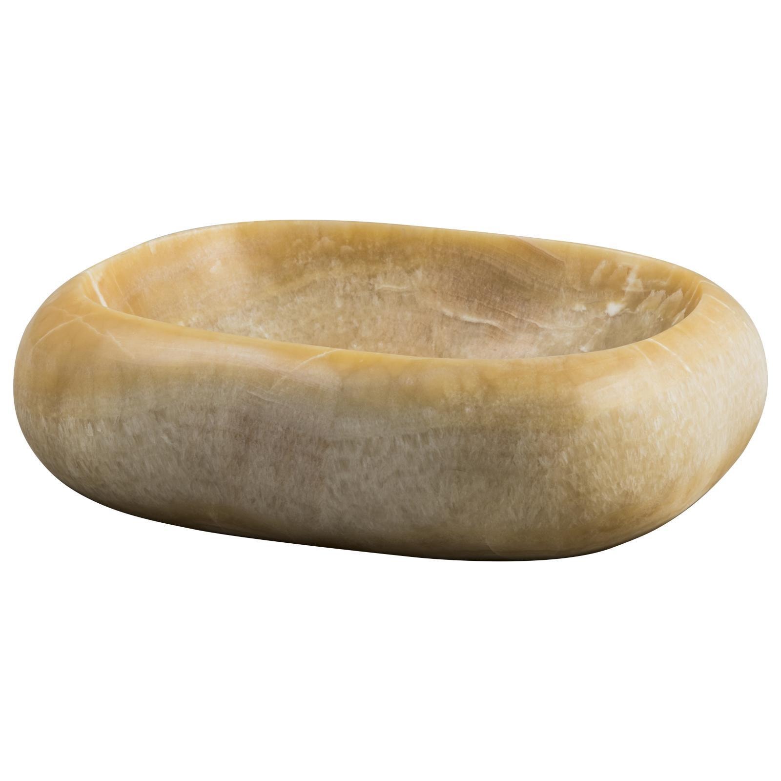 GemLook GL250 håndlavet vask i orange onyx 50 x 40 cm