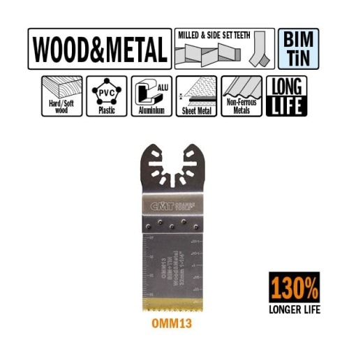 CMT Multicut BIM Tin klinge til træ og metal 32 mm Ekstra holdbar 5 stk.