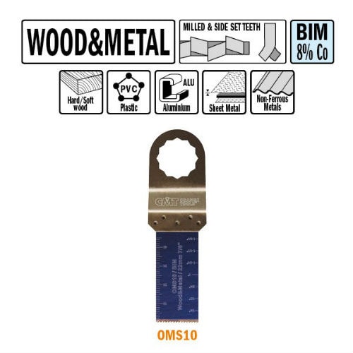CMT Multicut Supercut BIM klinge til træ og metal 22 mm 5 stk.