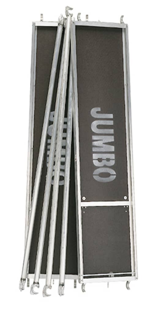 Jumbo platformsæt med gelænder. 130 x 178 cm tilfolde- og rullest. 101781BK
