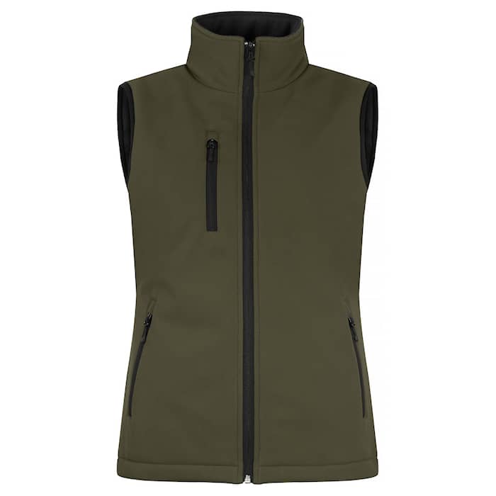 Clique Padded Softshell Vest Ladies Dimgrøn