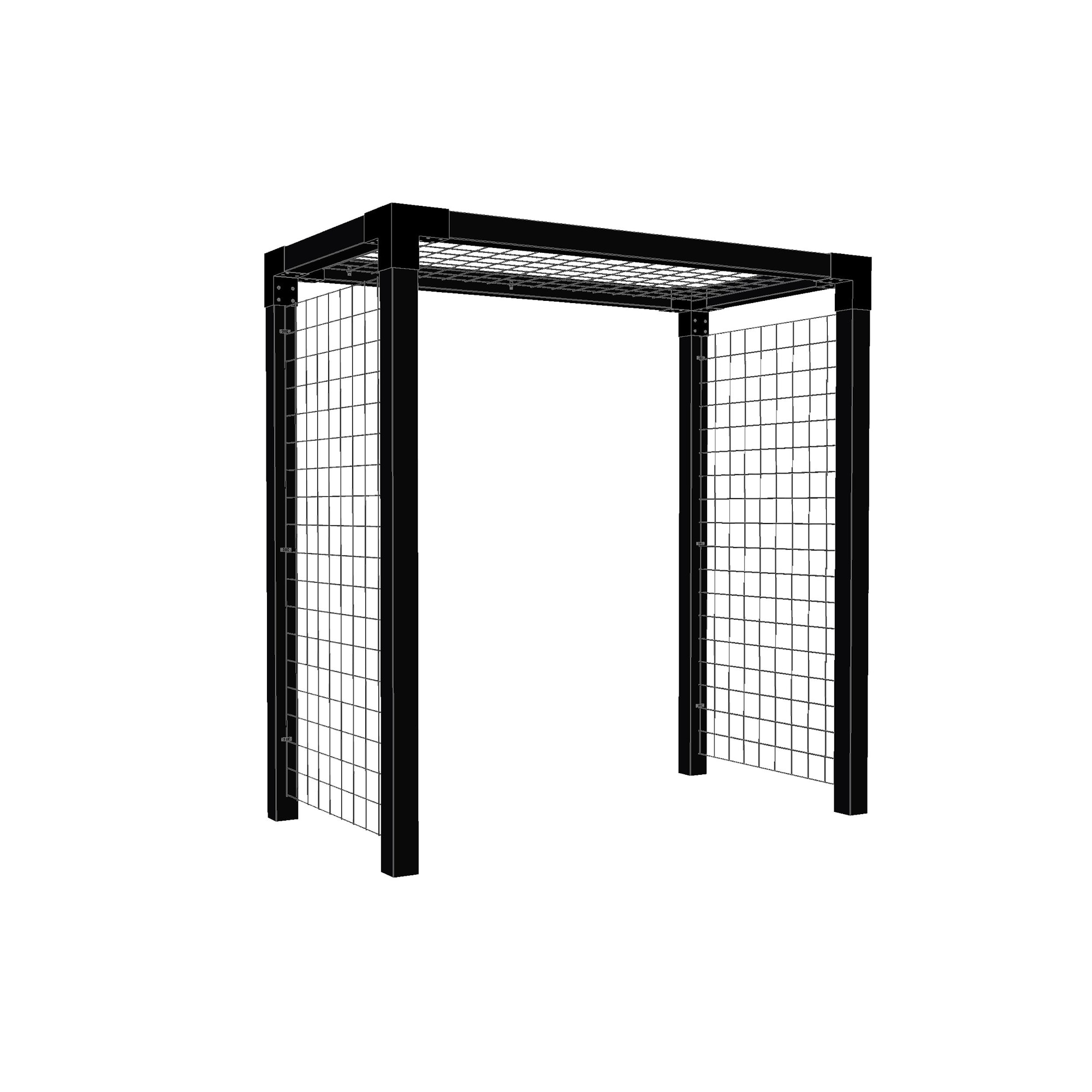 Plus rosenportal med espalier grundmalet i sort