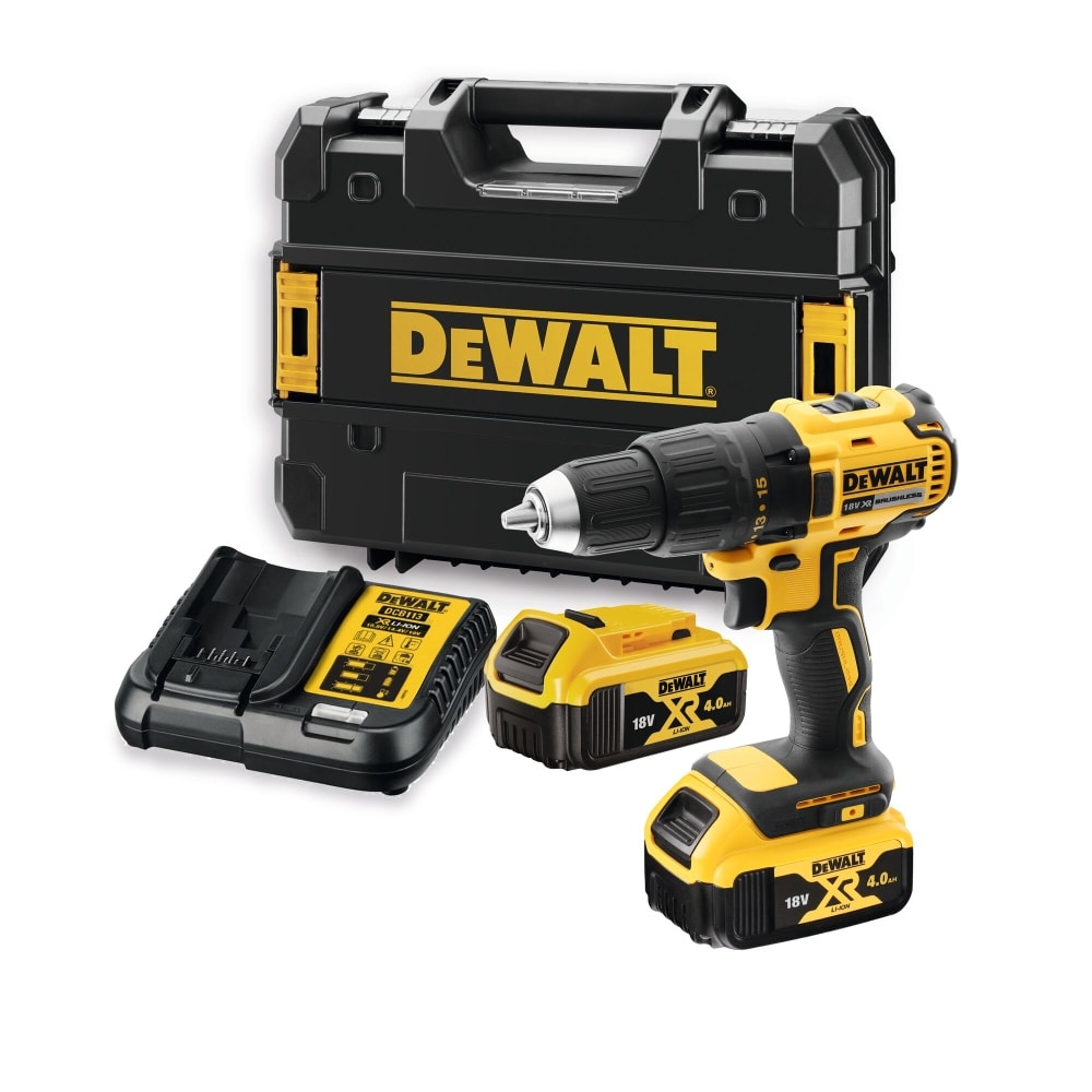 Dewalt DCD777M2T-QW boremaskine 18V med 2 x 4,0 Ah batteri og lader