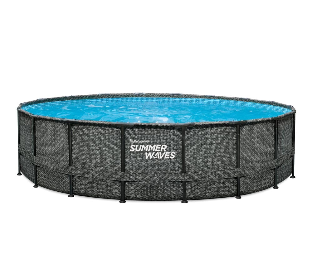 Summer Waves Elite pool rattan-look brun Ø549 x 132 cm