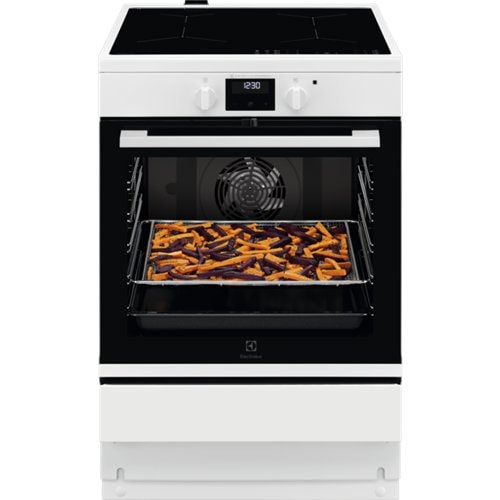 Electrolux 600 SteamBake induktionskomfur med katalyse hvid 60 cm LKI66440SW