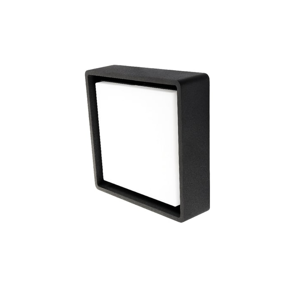 SG Frame Square LED væglampe i sort 6W 3000K IP66