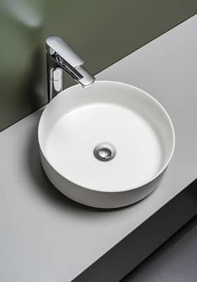 Hafa Circle bowle håndvask i mat hvid porcelæn Ø36 cm