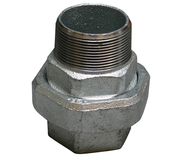 Union 3/4" muf-nip i galvaniseret