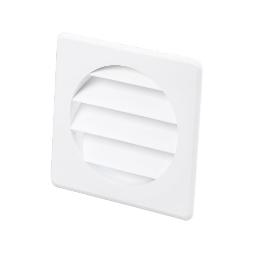 DUKA Jalousirist type 73.4 i hvid Ø100 mm 127 x 99 x 20 mm