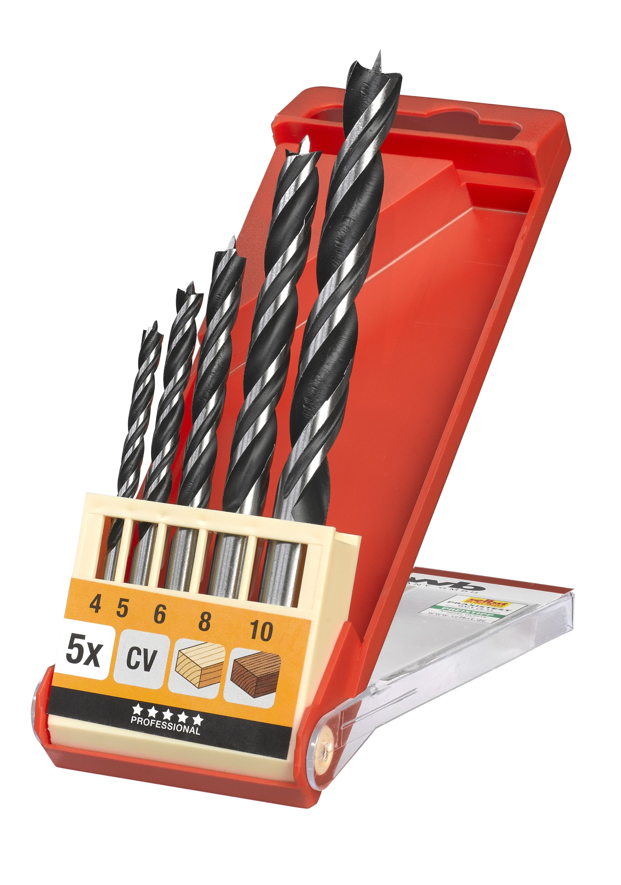 KWB træborsæt 4-10 mm 5 dele