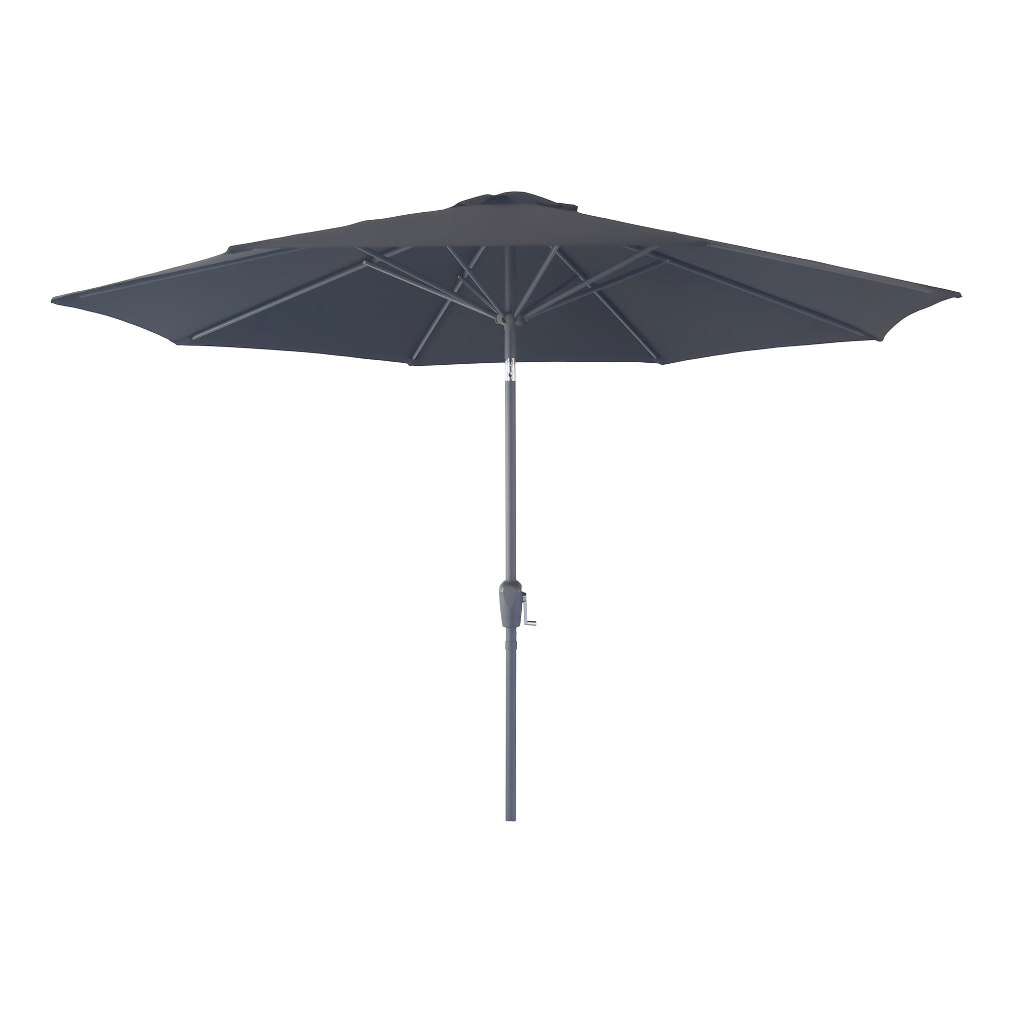 House Nordic Houston parasol med hejs og tilt metalstok sort Ø300 cm
