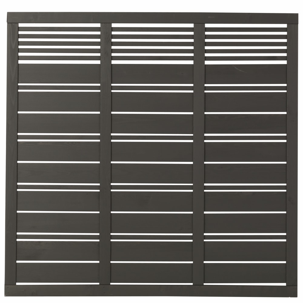 Plus Silence hegn grundmalet umbragrå RAL 7022 176 x 170 cm