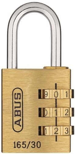 Abus hængelås messing med kodelås 30 mm. med 3 cifre