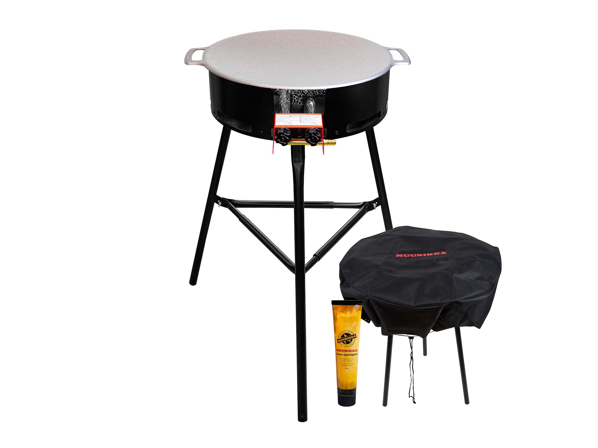 Muurikka stegepladesæt med D-350 gasbrænder 48 cm