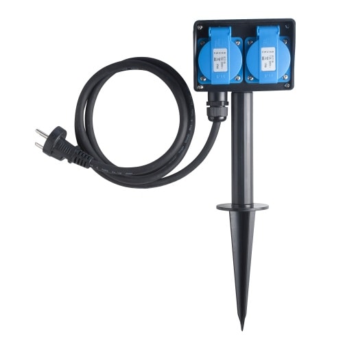 Havespyd 2 x udtag, 1 x timer