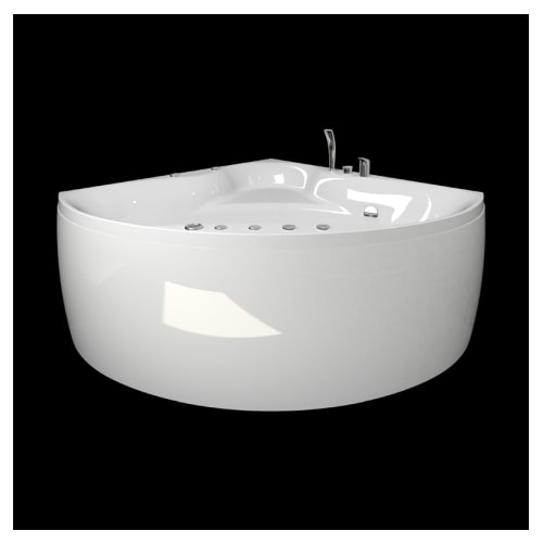 Westerbergs Ocean 140 C badekar med front og armatur i karkant 137,5 x 137,5 cm