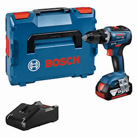 Bosch GSR 18V-55 skruemaskine med 2 x 3,0 Ah batteri og lader L-boxx